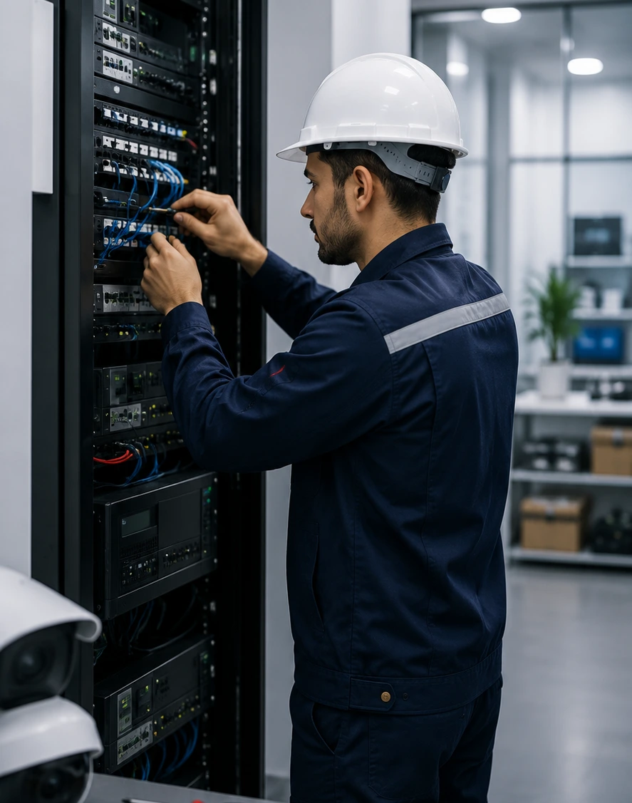 Engineer working